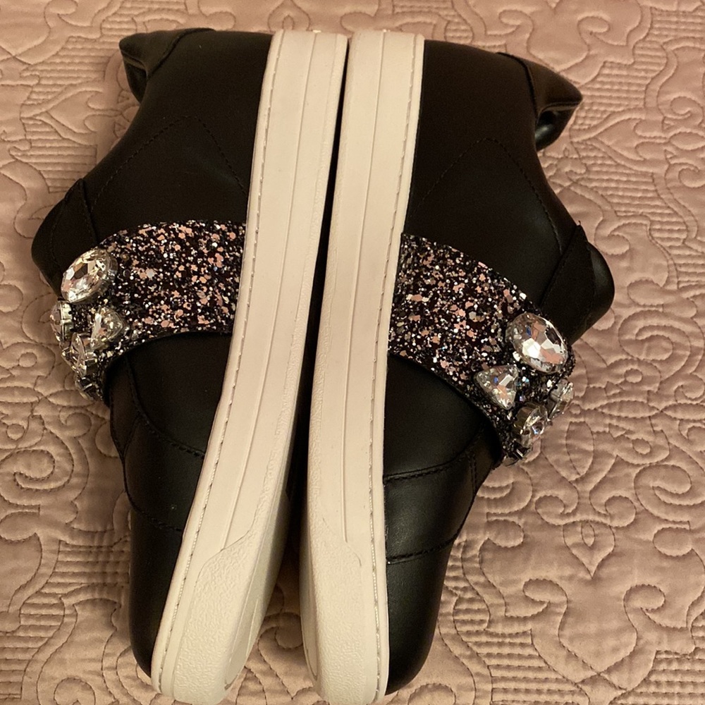 Michael Kors Kenna Leather Studded Sneakers Size 9.5 - Picture 4 of 8